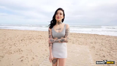 Tattooed Argentinian fucked in public