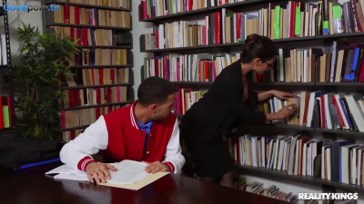 Latina Librarian gets fucked in the library