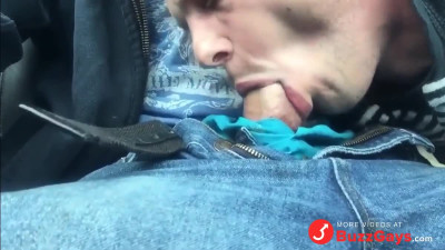 Outdoor Blowjob and Swallow with a Handsome Stranger