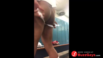 Hunk Takes Big Black Cock in the Gym