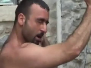 Bearded Frenchman Plows Arab Outdoors