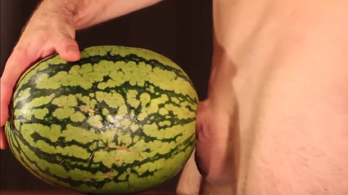 Watch Muscular Stud Fucks and Cums on Watermelon Porn Video - ePornSup.