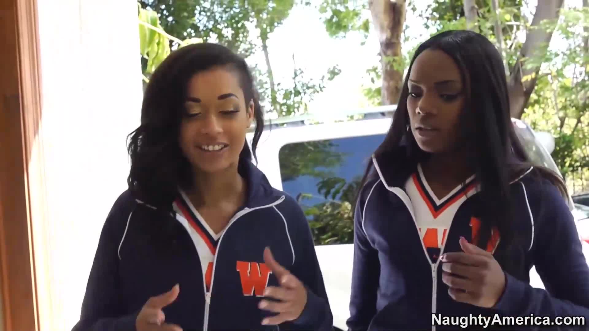 Watch Ebony cheerleaders fuck the coach Porn Video - ePornSup.