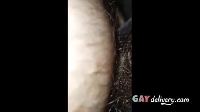 Hairy Chub Gets Fucked in the Hallway by Older Bear