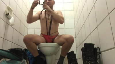 thebitchandy40 in the public toilet